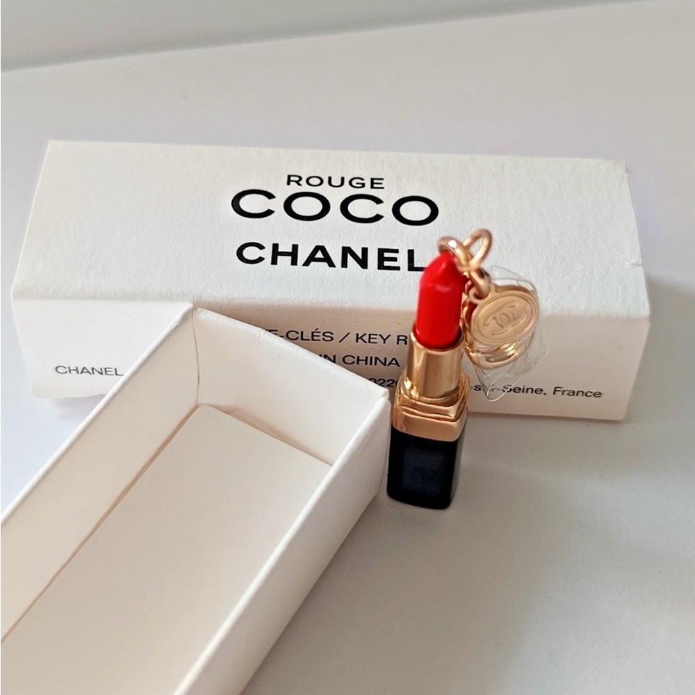 Chanel Rouge Coco Lipstick Keychain Charm in Red - Picture 4 of 5